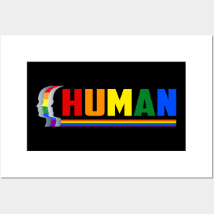 HUMAN LGBT Gay Pride Month Posters and Art